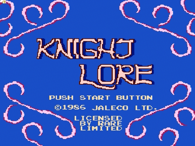Knight Lore title screen for Famicom Disk System